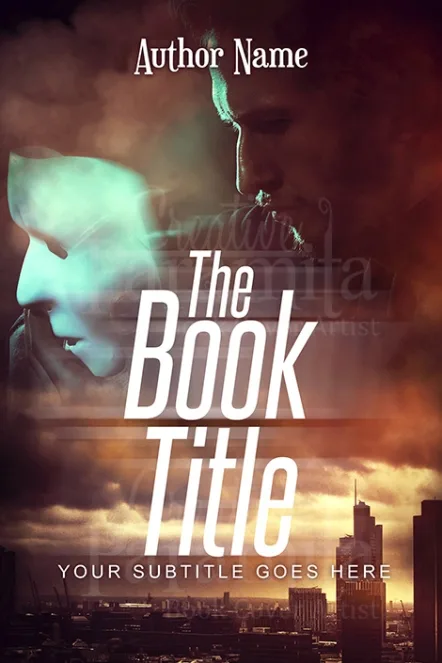 mask premade book cover design