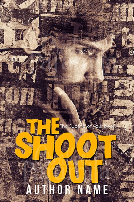 action crime premade book cover