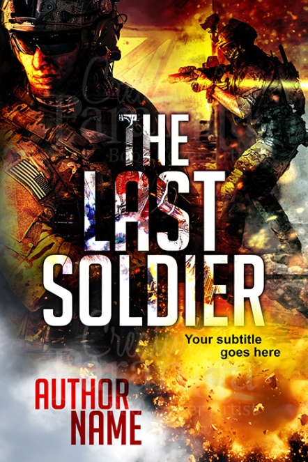 war soldier action book cover design