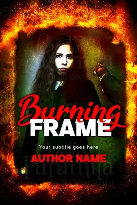 fire burning girl with bird book cover