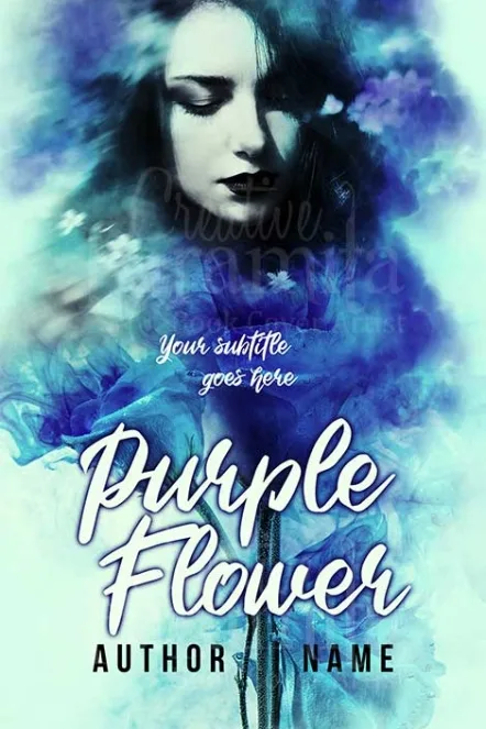 blue girl romance book cover design