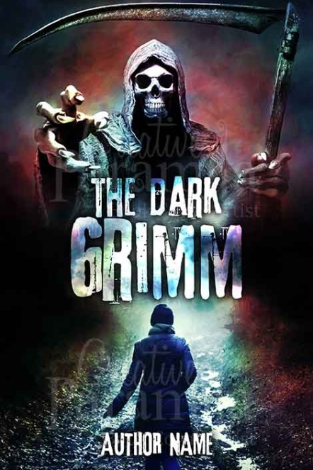 Dark horror grim book cover