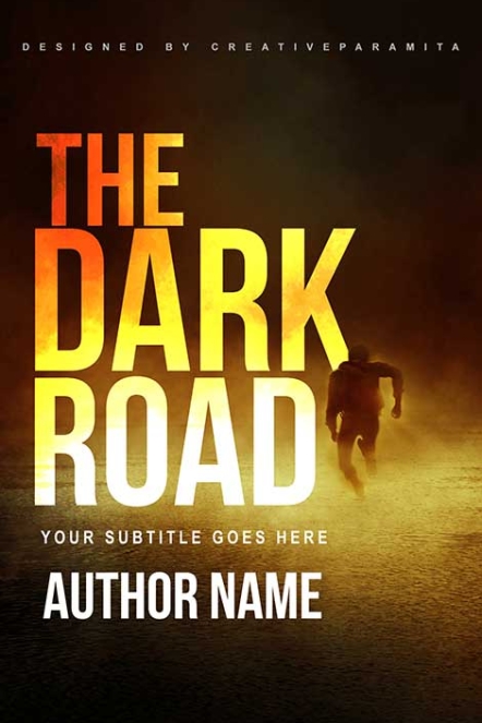 Man running book cover design