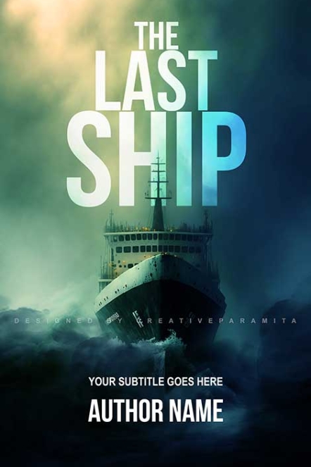 Ship in the ocean book cover design