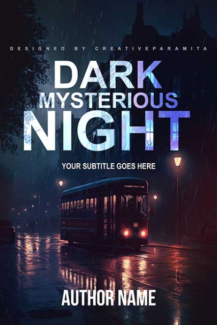 Dark night and a double decker bus book cover