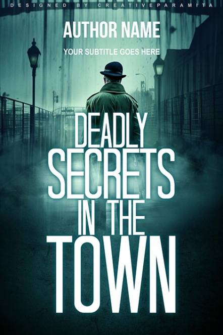 suspense mystery book cover design