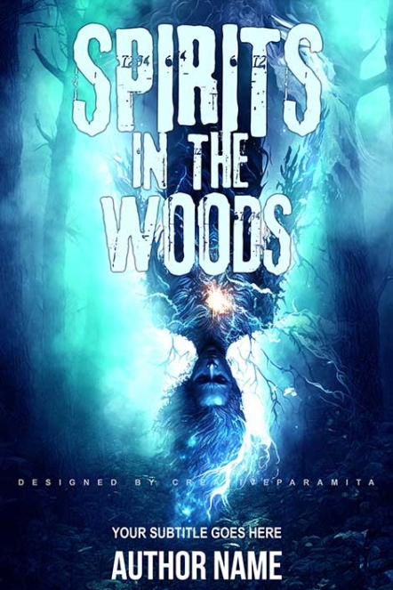 Horror fantasy spooky spirit book cover design