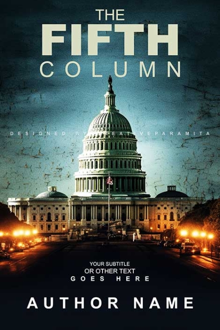 political thriller book cover design